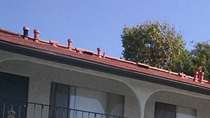Pool with Patio Furniture and apt Buidings Villa Tramonti Apts | San Gabriel CA 91775